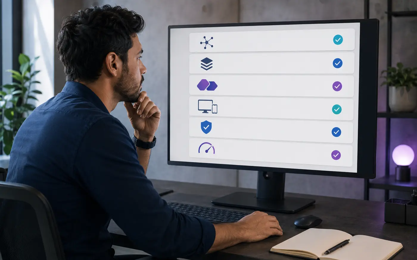Especialista revisando um checklist de SEO técnico