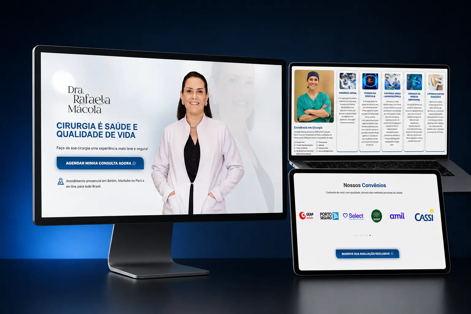 Apresentação do site da Dra. Rafaela Mácola