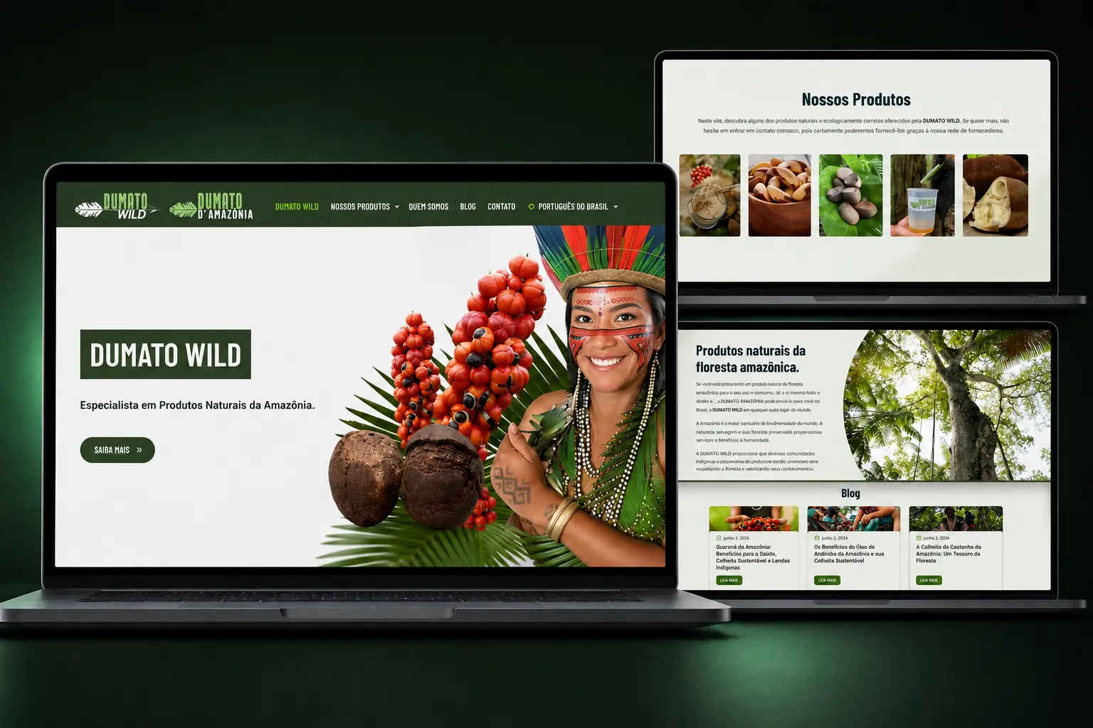 Apresentação do site Dumato Wild