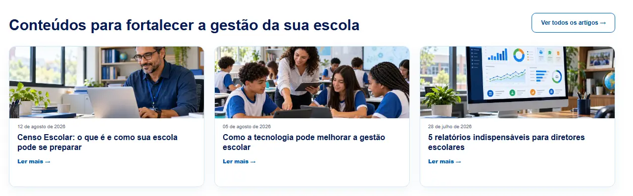 Artigos sobre tecnologia e gestão escolar no site da Smart Softwares