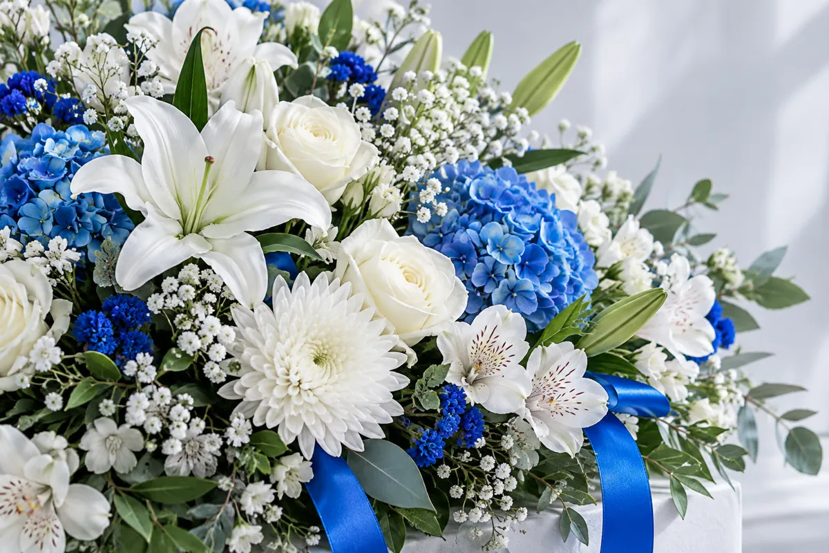 Flores brancas em uma homenagem delicada